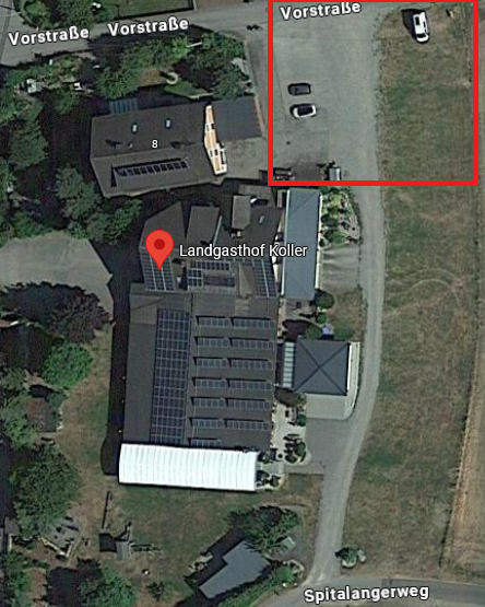 Parkmöglichkeiten am Landgasthof Koller